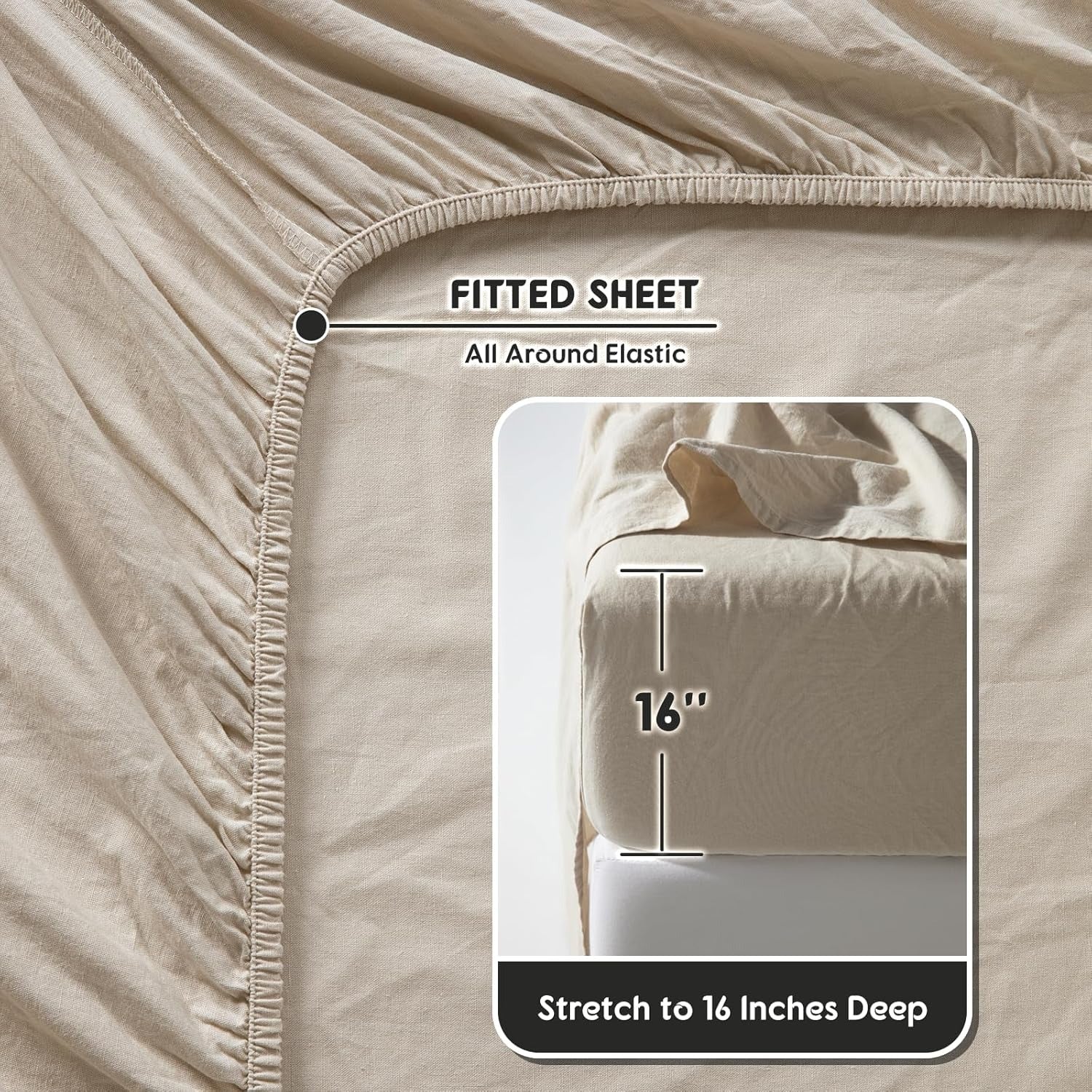 Natural European Linen Sheet
